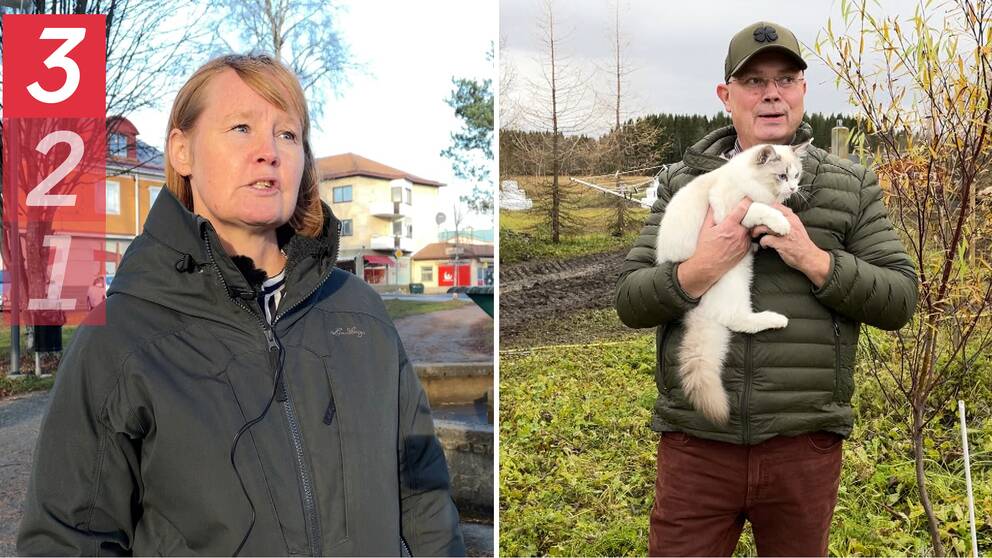 Susanne Hansson (S) till vänster och Mats Gärd (C) till höger berättar om vad partierna är överens om och inte överens om när det gäller styret av Strömsunds kommun framöver.