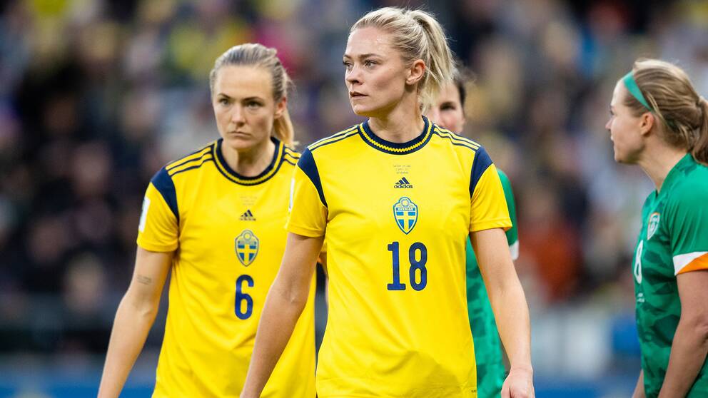 Magdalena Eriksson och Fridolina Rolfö kritiska mot Qatar.