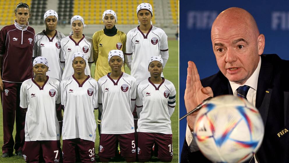 Fifa vägrar svara på frågor vad de anser om damfotbollen i Qatar.
