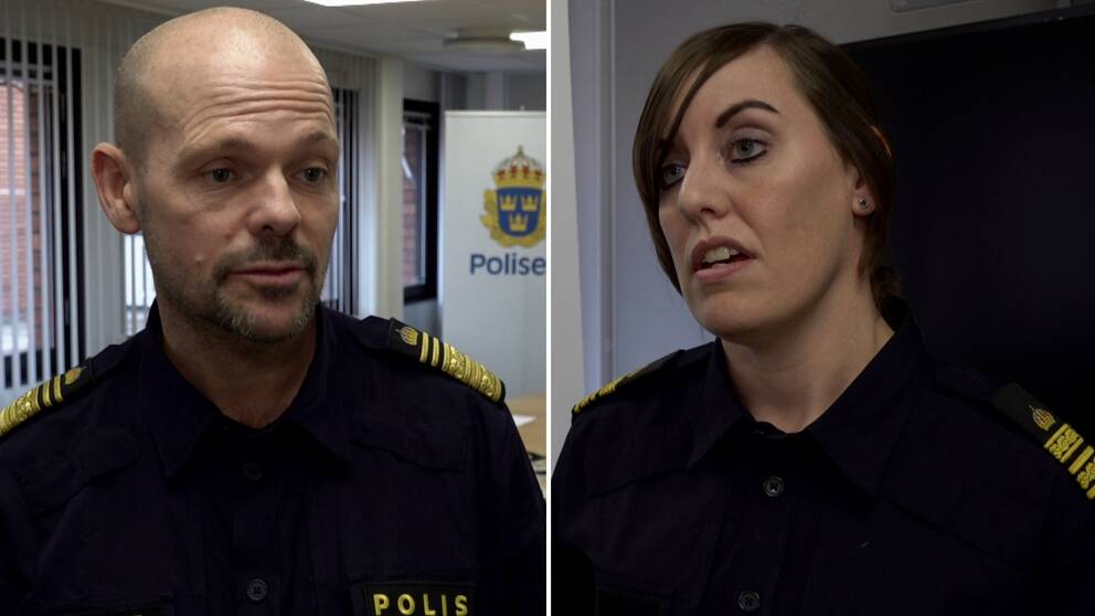 två polischefer, Patrick Ungsäter och Katarina Ragnewall – chefer i Bergslagen och Mora.