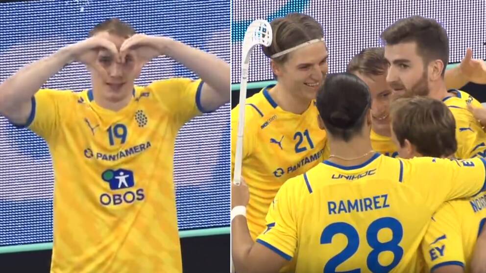 Här firar Jesper Sankell med målgest – till dottern