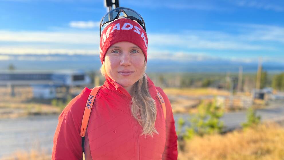 Ukrainska skidskytten Anastasija Merkusjyna.