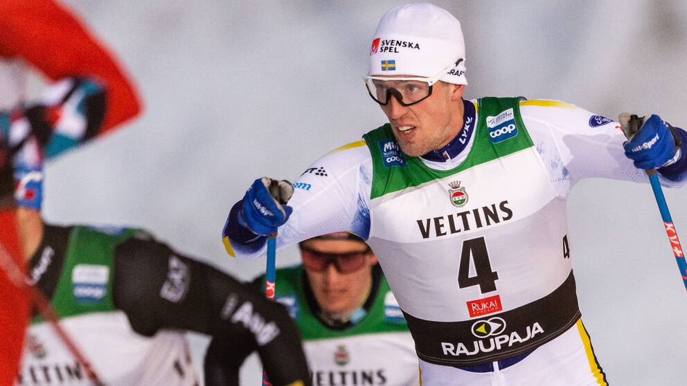Calle Halfvarsson trea på 20 km i Ruka.