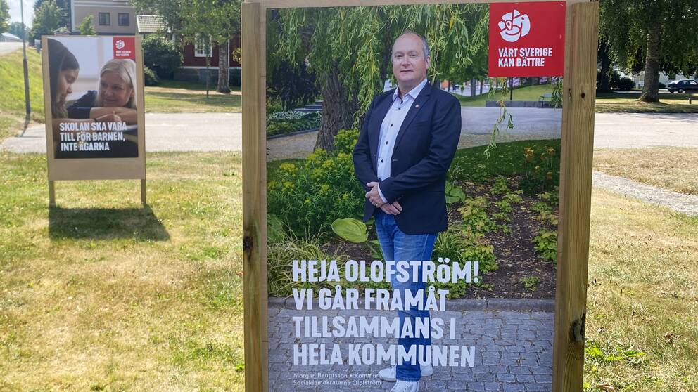 Valaffisch för Socialdemokraterna.