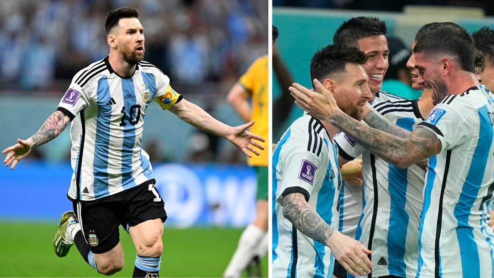 Lionel Messi blev målskytt i sin 1000:e match – och hjälpte till att ta Argentina till kvartsfinal.