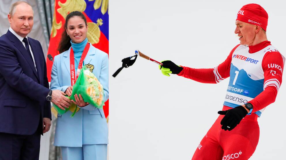 Veronika Stepanova och Alexander Bolsjunov är två av idrottarna som Ukraina vill stoppa.