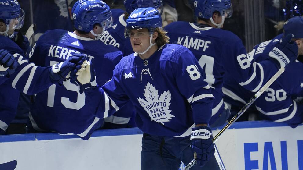 William Nylander stod för ett mål och en assist i Torontos målshow mot LA Kings