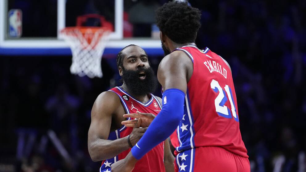 Philadelphias superduo James Harden och Joel Embiid.