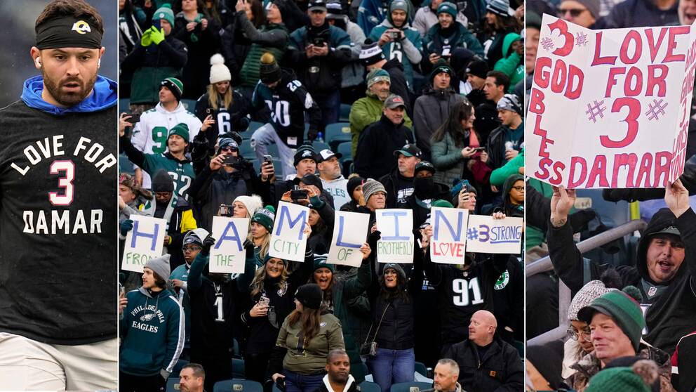 Damar Hamlin var huvudperson i Buffalos match mot LA Rams, trots att han inte spelade.