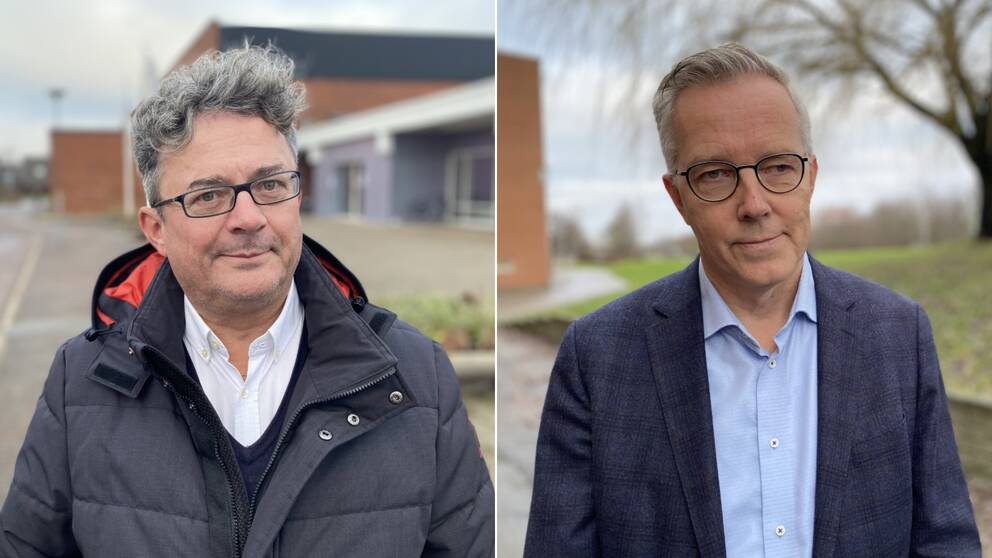Före detta moderata kommunalrådet Mikael Rubin och före detta socialdemokratiska kommunalrådet Torbjörn Karlsson i Trelleborg.