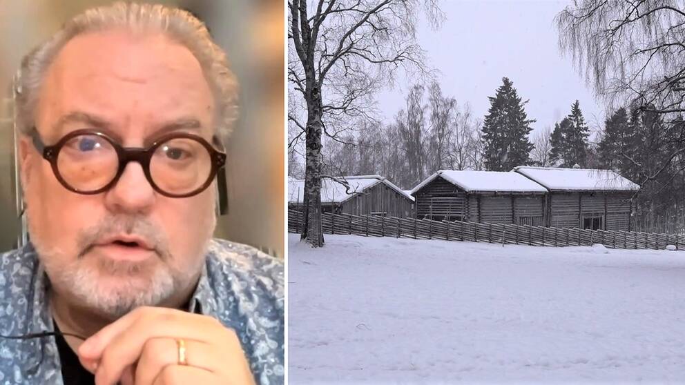 Robert Uitto (S) tillträder snart som styrelseordförande i Jamtli. På bilden ser man till vänster Robert Uitto, en man med grått hår, grått skägg och brunbågade runda glasögon. Till höger ser man några äldre timmerbyggnader på Jamtli.