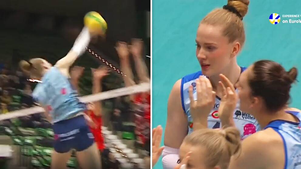 Isabelle Haaks Conegliano vann i Champions League mot systern Annas klubb Mulhouse.
