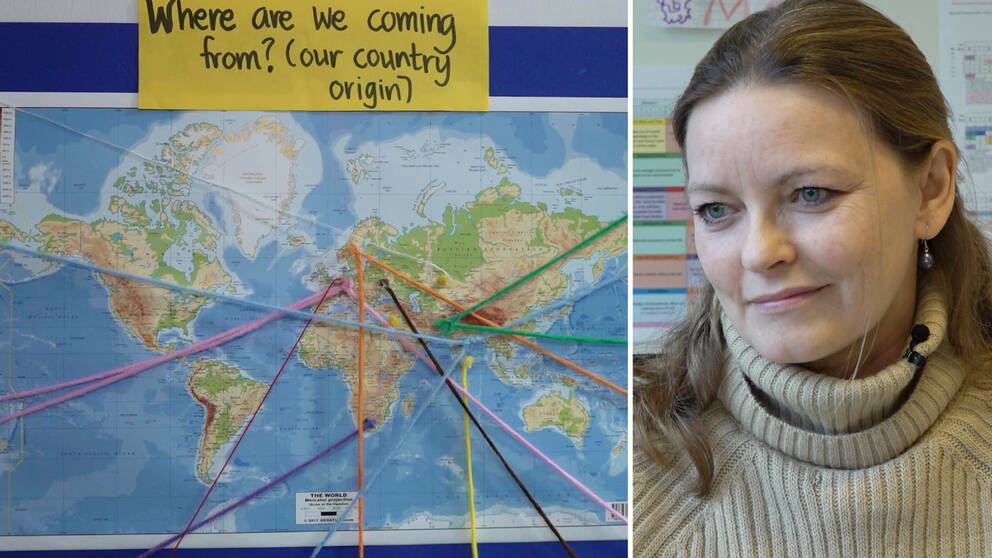 Världskarta, Mona Persson, koordinator, ISK, International School of Karlskrona, IB, International Baccalaureate