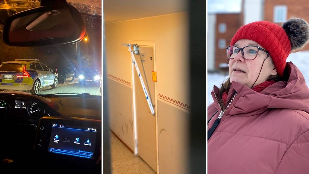 Polisinsats, avspärrningar, Raili Puusaari i Nacksta.