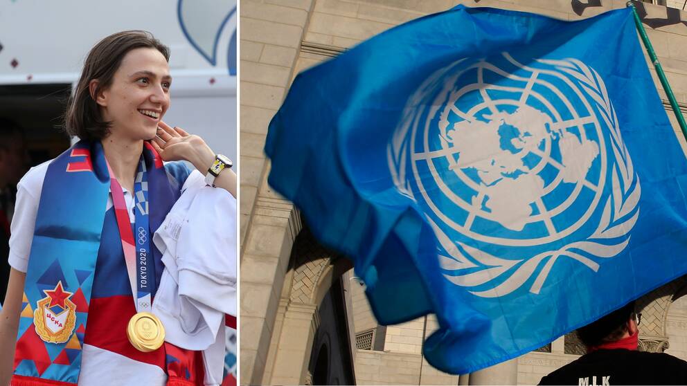 FN vill se ryska idrottare, som Maria Lasitskene, i OS.