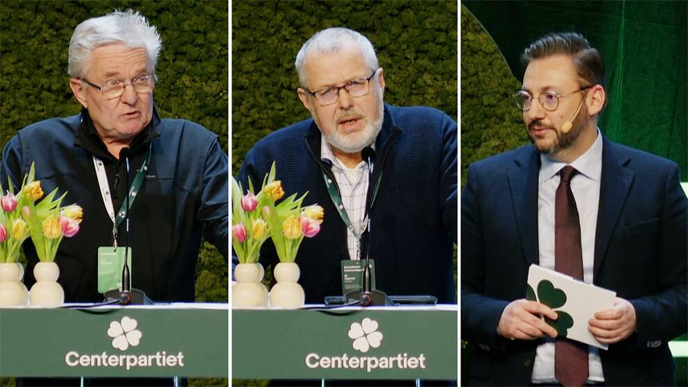 Lars Bäckström från Robertsfors i Västerbotten, Bo Hagström, ordförande för Centerpartiet Gullspång och Muharrem Demirok.