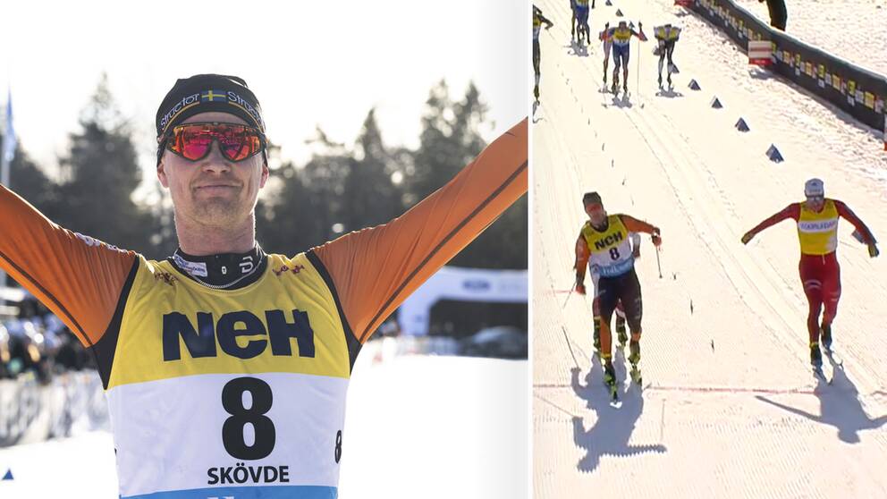 Simon Andersson vann SM-guld på herrarnas 30 km masstart.