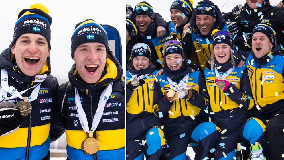 Svenska skidskyttelaget återvänder hem efter succé-VM