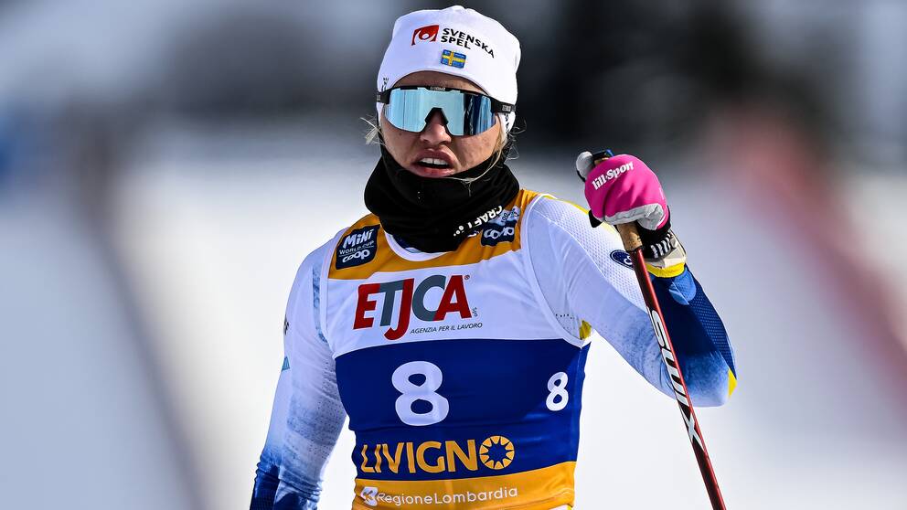 Linn Svahn knep sista platsen till damernas skiathlon.
