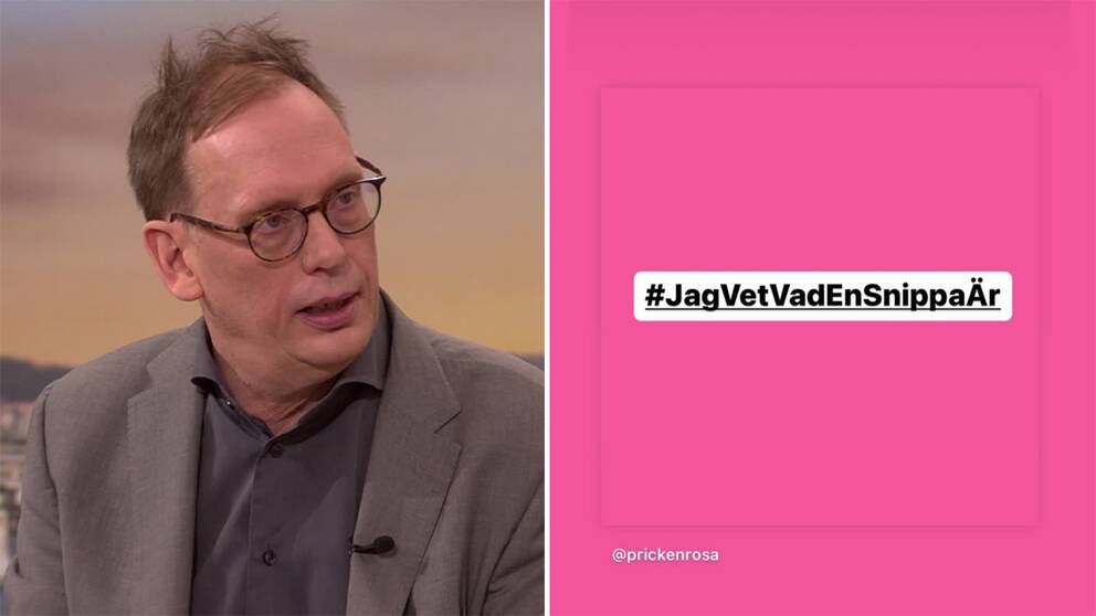 Oisín Cantwell, nyhetskolumnist på Aftonbladet och en bild från kampanjen i sociala medier.