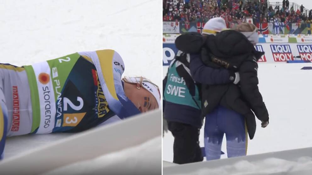 Frida Karlsson kollapsade efter målgång.