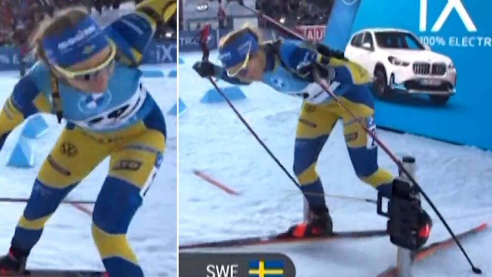 Stina Nilsson bröt staven direkt – fastnade i startgrinden