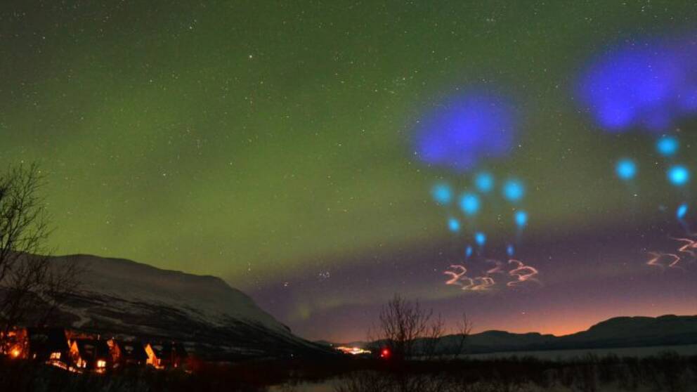 Illustration av den förväntade himmeln i Kiruna.