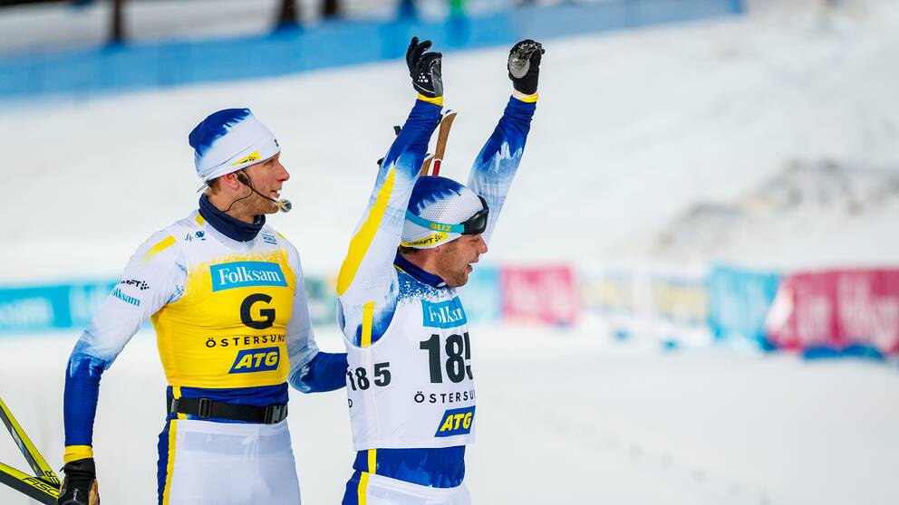 Zebastian Modin och gudien Daniel Richardsson krönte säsongen i längdskidor med totalseger i världscupen. Bilden är från para-VM i Östersund.