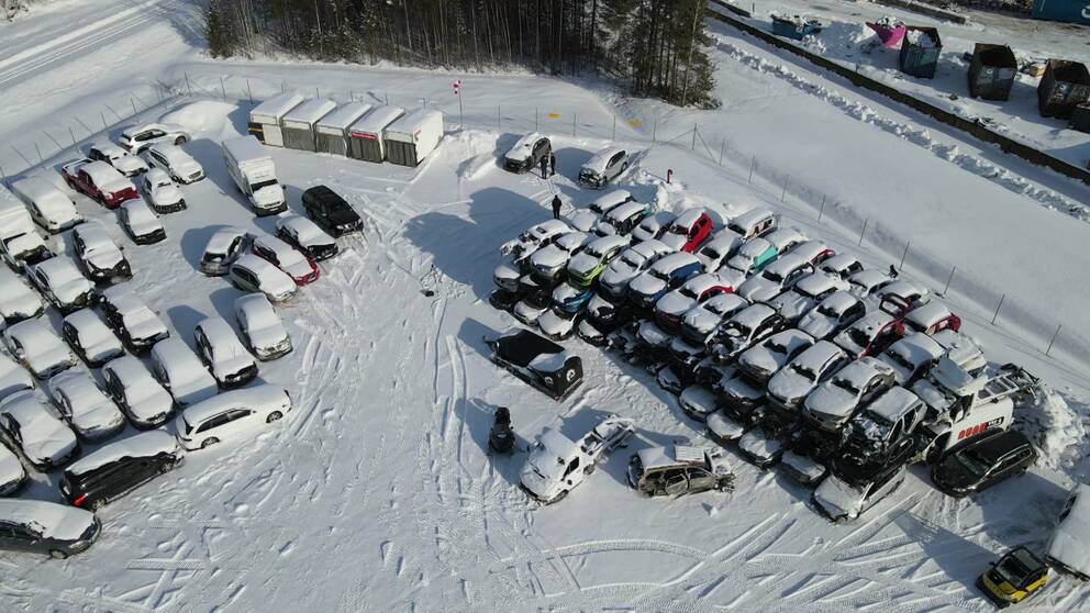 En bilskrot i Lycksele.