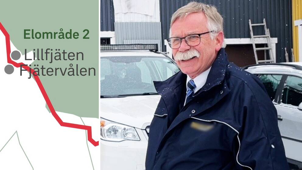 Mikael Grind i Lillfjäten har till följd av var gränsen för elområde två går haft en något billigare el än de flesta boende i Dalarna, som är i område tre.