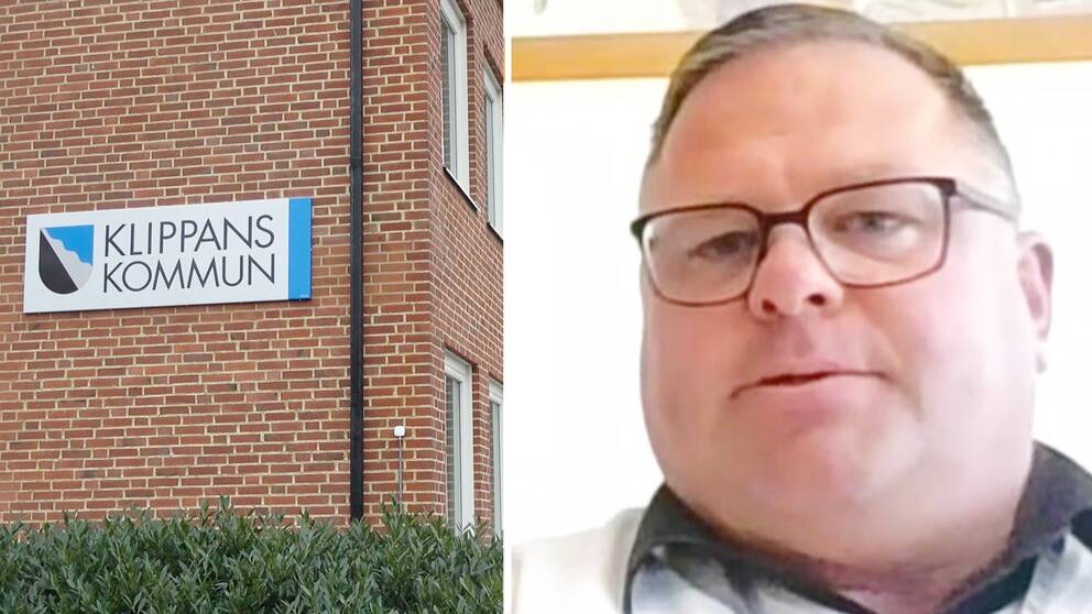 bild på klippanskommuns kommunvapen och Mattias Säflund