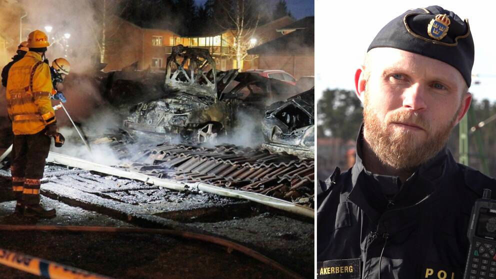Tobias Åkerberg, chef för områdespolisen i Mullsjö, berättar om den senaste tidens bränder och skadegörelse. 