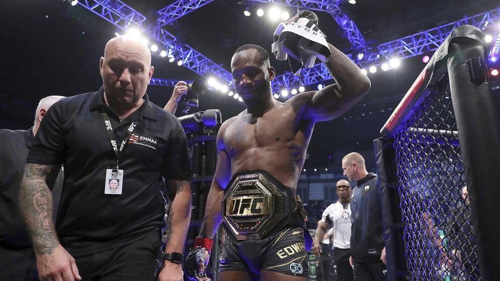 Leon Edwards försvarade sitt UFC-bälte i weltervikt (77,1 kilo) framför hemmafansen i London.