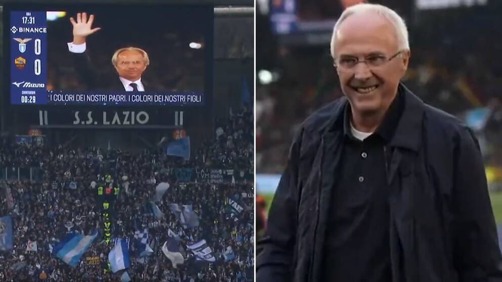Sven-Göran Eriksson hyllades inför derbyt mellan Lazio och Roma.