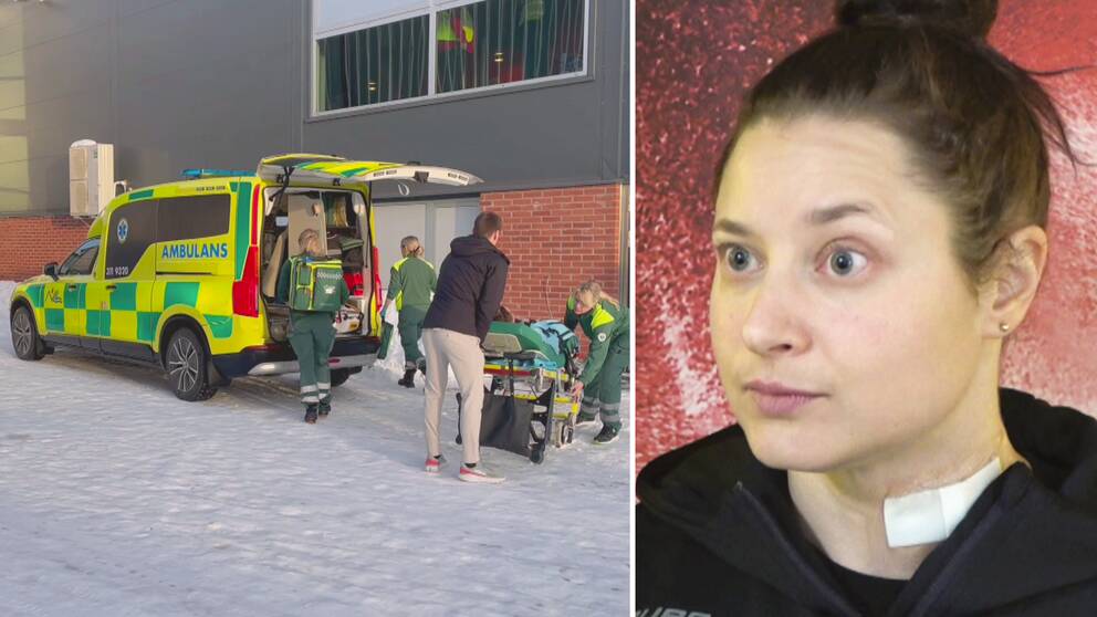 Ambulansvårdare och Luleås försvarsklippa Jenni Hiirikoski.