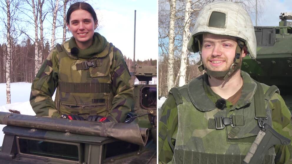 Vagnchefen Alva Wärdell och föraren Thomas Ramström.