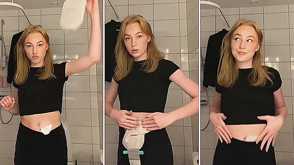 Julia Karlsson från Boden visar hur du byter stomipåse i tre steg.