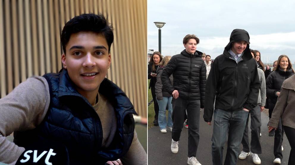 Linus Dahlstrand går i klass nio på Strandängsskolan i Båstad och tycker om initiativet från skolan – med frukost och promenad – innan det natioenlla provet.