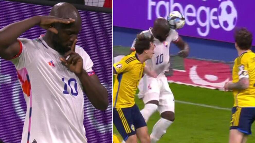 Romelu Lukaku ger Belgien ledningen mot Sverige
