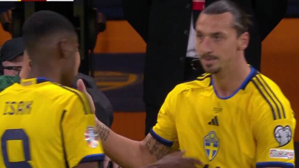 Zlatan Ibrahimovic inbytt för Sverige mot Belgien
