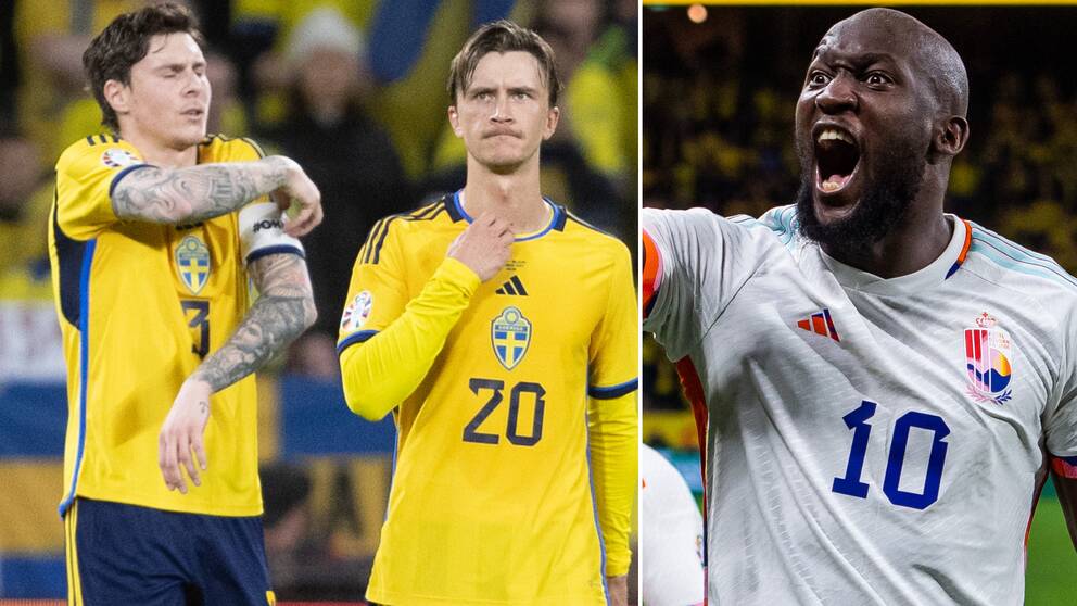 Sverige föll tungt i EM-kvalpremiären – Romelu Lukaku gör hattrick