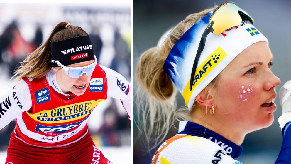 Nadine Fähndrich och Emma Ribom krokade ihop i Lahtis. 