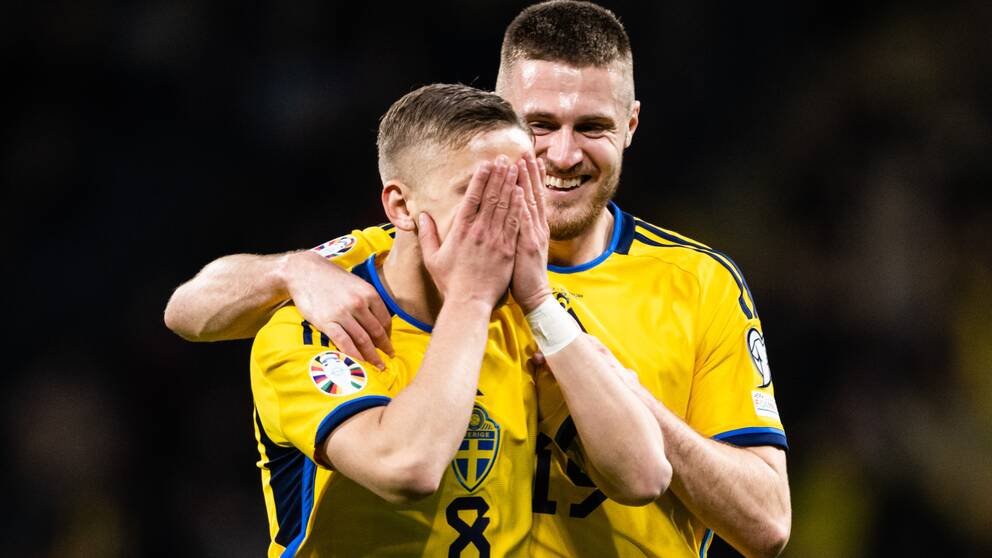 Jesper Karlsson skickade in en frisparkskanon mot Azerbajdzjan.