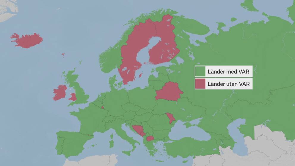 Det är betydligt fler länder i Europa som använder sig av VAR, än som inte gör det.