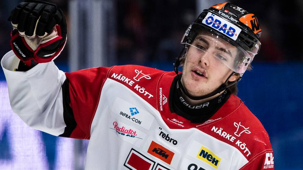 Leo Carlsson kvitterar för Örebro mot Skellefteå