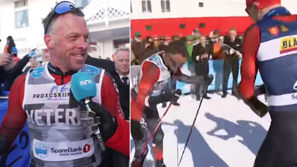 Anders Aukland tackas av efter karriärens sista lopp