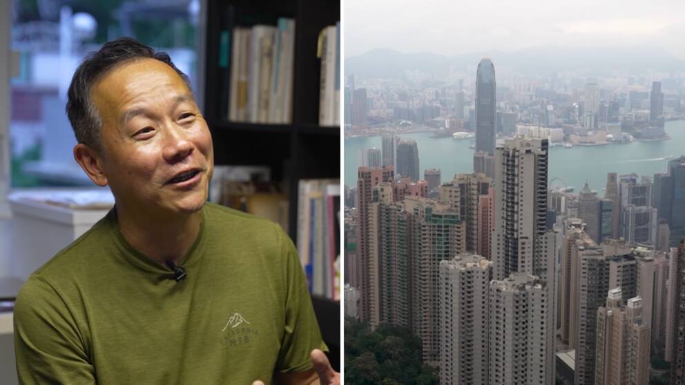 Nästan alla Stanely Chans vänner har flyttat från Hongkong. Här följer SVT:s Tilde Lewin med Stanely när han flyttpackar.