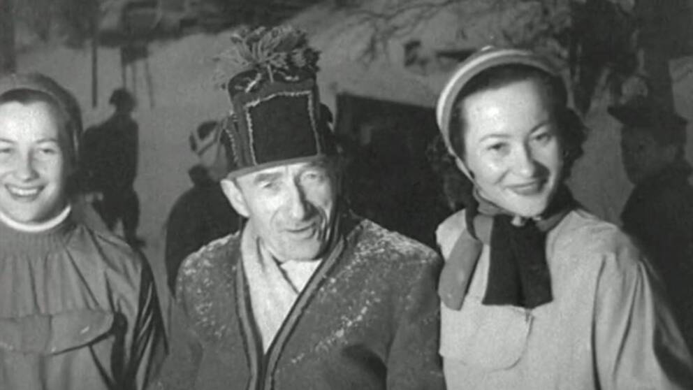 prisutdelning vid slalom-VM i Åre 1950