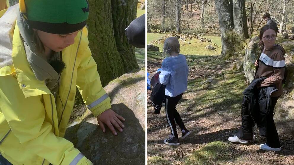 Runskrift, runsten, barn, skola, offerlunden Halahult