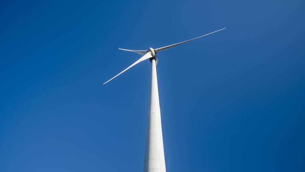 Arkivbild på ett vindkraftverk